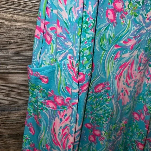 Lilly Pulitzer Kristen Flounce Amalfi Blue Best Fishes Sleeveless Size Large - Picture 5 of 11